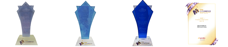 Certificate of Commendation and Trophys of Manpower Developer Award Scheme