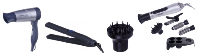 吹風機,捲髮棒等理髮用具